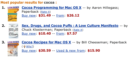 Amazon on "Cocoa"