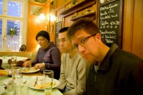 Gabe, Andy and Lara at the Zum Paddenwirt for dinn.jpg