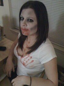 Cousin Sandra as a zombie.jpg