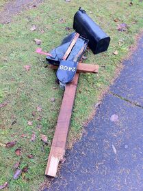 Somebody s mailbox is toast Maybe this is from the.jpg