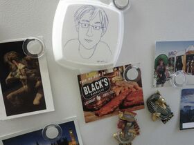 Finally put up some stuff on my fridge.jpg